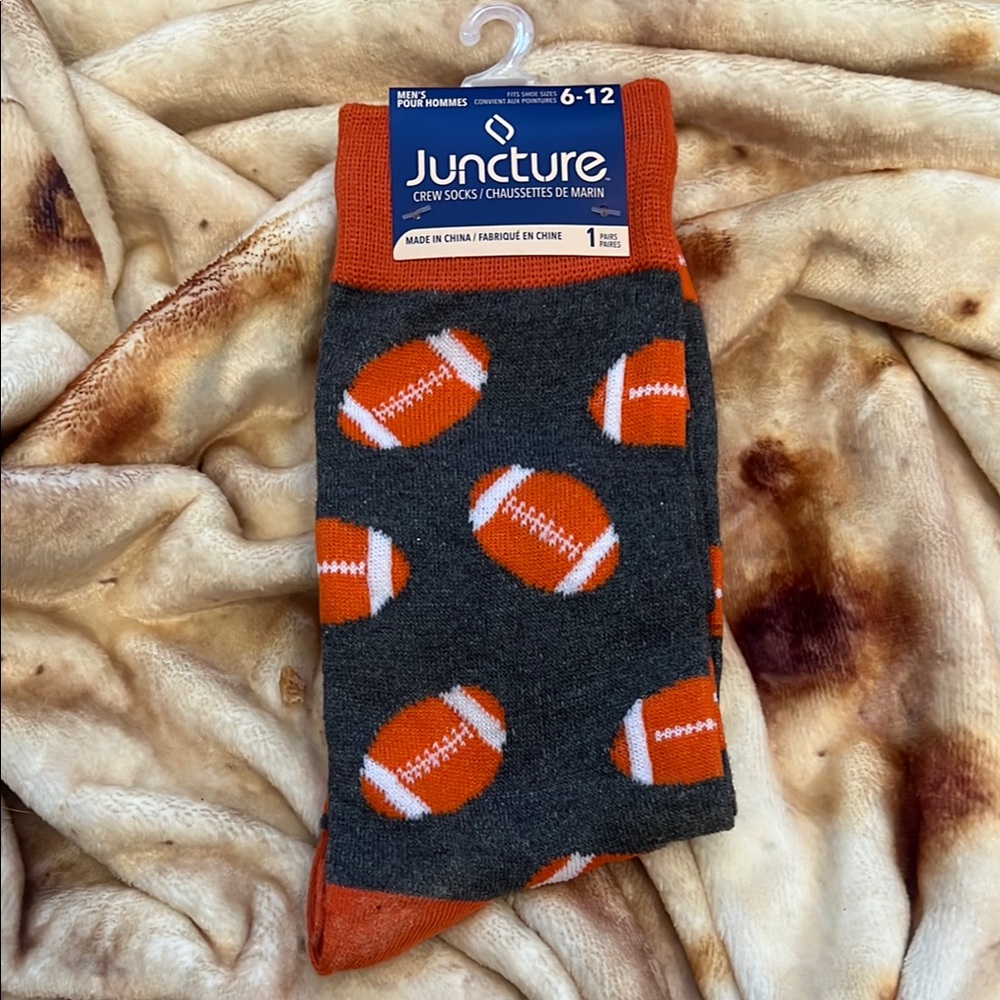 Casual Crew Socks Orange and Gray
